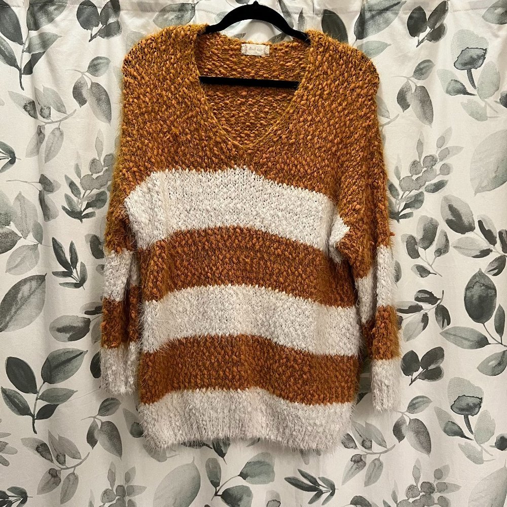 Altar’d State Striped Oversized Sweater
